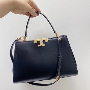 New Tory Burch Eleanor Satchell Black Handbag